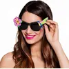 Lunettes - BOLAND - Paradise - Monture en plastique noir - Verres noirs - Fleur de tiaré et perroquet