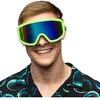 Non communiqué paire de lunettes festives ski vert fluo adulte - boland 02702
