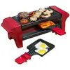 Bestron - appareil à raclette 2 personnes 350w + gril noirrouge  agr102 -