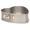 Leopold Moules coeur avec charnière en acier revêtu 12cm - lot de 2 SILVER TOP