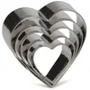 PATISSE - Lot de 5 découpoirs coeur inox 18/0