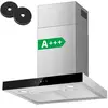 TOPSTRONG Hotte Aspirante 60cm, 400 m³/h, L60 cm, recyclage, inox, 3 v...
