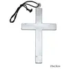 Espa Collier croix en plastique argent 23cm - Mixte - Adulte - Intérieur