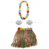 Kit Hawaï - Jupe, collier et coquillages pour costume hawaïen adulte