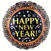 Folat Ballon aluminium rond 45 cm : Happy New Year !