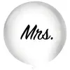 BALLON wit 80 cm bedrukt " MRS"