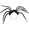 Serre-tête araignée noire avec fourrure