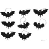 Lot de 8 Chauve-souris  halloween -  8cm