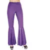 RueDeLaFete Pantalon à Patte d’Éléphant - Hippie / Disco - Violet - Femme