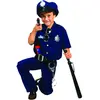Funny Fashion Déguisement Policier Enfant Bleu - Taille 140cm - Costume Complet avec Pantalon, Veste et Casquette