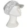 RueDeLaFete Casquette Disco Paillettes - Argent - Adulte