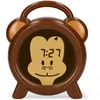 Réveil enfants pédagogique et veilleuse Alecto BC-100 MONKEY Marron