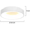 Steinhauer Plafonnier LED Ringlede, 2.700 K, Ø 30 cm, blanc, métal