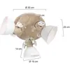 Besselink licht Steinhauer Spot pour plafond Gearwood, 3 lampes, rond, blanc