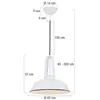 Mexlite suspension Eden - blanc - métal - 42 cm - E27 (grande raccord) - 7704W