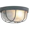 Mexlite Sienna Lisanne Plafonnier Flush Béton Gris, Verre Transparent Traité