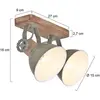 Mexlite Steinhauer - Sienna Gearwood Twin Spot Industriel, Bois Blanc