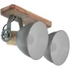 Steinhauer - Mexlite - spot - Gearwood - gris - métal bois de caoutchouc -