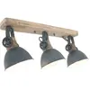 Besselink licht Mexlite - spot - Gearwood - gris - métal bois de caoutchouc -