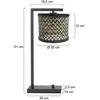 Steinhauer Lampe à poser Stang 3715ZW, tressage noir/naturel