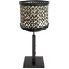 Steinhauer Lampe à poser Stang 3707ZW, tressage noir/naturel