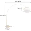 Steinhauer - Lampadaire - Sparkled Light - Beige Blanc - Métal