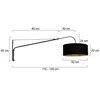 Steinhauer - applique murale - Elegant Classy - noir - lin métal