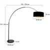 Steinhauer - lampadaire - Sparkled Light - noir - lin métal -