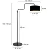 Steinhauer - lampadaire - Bloeba - noir - lin métal - Ø 40cm -