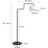 Steinhauer - lampadaire - Bloeba - blanc noir - lin métal - ø