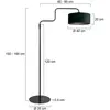 Steinhauer - lampadaire - Bloeba - vert noir - métal velours