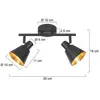 Mexlite - spot - Oeroe - noir - métal - spot en saillie - E14 -