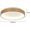 Steinhauer Plafonnier LED Ringlede, doré, hauteur 6 cm, Ø 38 cm