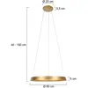 Steinhauer Suspension LED Ringlux, 1 lampe, doré, métal