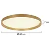 Steinhauer Plafonnier LED Flady, doré, Ø 40 cm direct/indirect