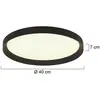 Steinhauer Plafonnier LED Flady, noir, Ø 40 cm, direct/indirect