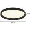Steinhauer Plafonnier LED Flady, noir, Ø 50 cm, direct/indirect