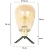 Steinhauer tafellamp Reflexion - amberkleurig - metaal - 15 cm - E27 f...