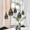 Steinhauer - suspension - Glimsy - noir - verre - grande lampe de