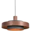 Steinhauer Suspension Flinter, décor bois, métal, Ø 50 cm, E27