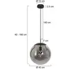 Steinhauer Suspension Bollique, noir, Ø 40 cm, verre, à 1 lampe, boule