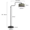 Steinhauer - Lampadaire - Bloeba - Noir - Bambou Métal - Ø 40cm -