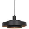 Anne Lighting Suspension lampe suspendue plafonnier lampe de salle à manger métal noir or h 165cm