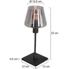 Lampe de table Ancilla - noir - verre - 13,5 cm - E14 (petit raccord) - 3102ZW - Noir - Steinhauer