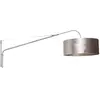 Steinhauer Sienna Elegant Classy Applique avec Abat-jour Acier Brossé, Velours Argent