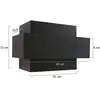 Steinhauer applique de pared Muro - noir - métal - 3368ZW