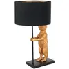 Anne Lighting Steinhauer Lampe à poser Animaux 7202ZW, métal, lin, noir