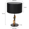 Anne Lighting Steinhauer Lampe à poser Animaux 7203ZW, métal, lin, noir