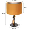Lampe de table lampe de chambre lampe de bureau lampe de chevet or