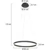 Suspension Ringlux - noir - métal - 60 cm - dirigé - 3502ZW - Noir - Steinhauer